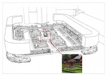 The landscape architects' design for the renovated garden