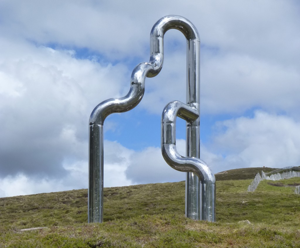 The sculpture on Glenshee