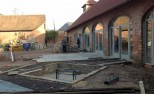 An underground reservoir is created in the courtyard