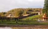 First visit to the site, distant view of the Walled Garden