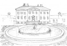 The first design for the front of house pool