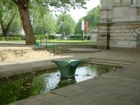 On exhibition at Tate Gallery, London, set lower in the water