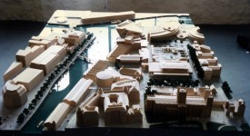 The architects' maquette for the regeneration of the area