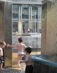 View through the gap in the water wall