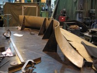 Bending the bronze sheets