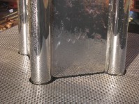Detail of the stainless steel tank