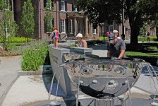 View over the top of the bowl to the rill