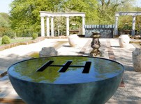 Looking over the Font to the garden