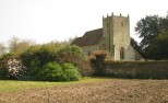 The site looking towards the church